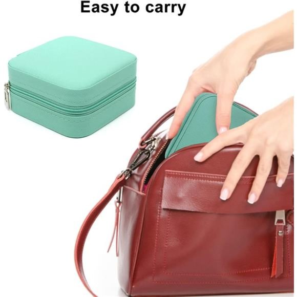 New - Small Jewelry Box, Travel Ring, Earring, Necklace, Bracelet Organizer - Picture 5 of 7